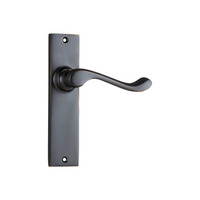 Tradco Fremantle Lever on Rectangular Backplate Passage Antique Copper 0895