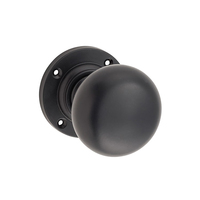Tradco Victorian Knob on Rose Matt Black 57mm 0961