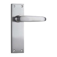 Tradco Balmoral Lever Handle on Rectangular Backplate Passage Satin Chrome 0977