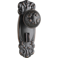 *WSL DISCONTINUED* Tradco Stepney Door Knob on Backplate Privacy Antique Copper 0994P