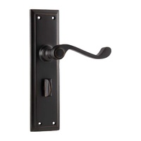 Tradco Milton Door Lever Handle on Long Backplate Privacy Antique Copper 1014P