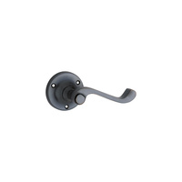 Tradco Milton Door Lever Handle On Rose Antique Copper 1017