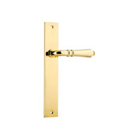 Iver Sarlat Lever Handle on Rectangular Backplate On Rose Polished Brass 10200