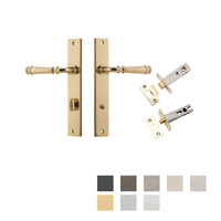 Iver Verona Door Lever on Rectangular Backplate Privacy Kit with Turn - Available in Various Finishes