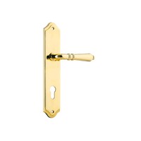Restocking Soon: ETA Mid March - Iver Sarlat Lever on Shouldered Backplate Euro 250x48mm Polished Brass 10212E85
