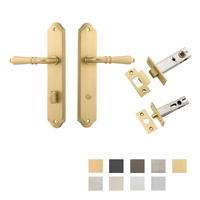 Iver Sarlat Door Lever on Shouldered Backplate Privacy Kit with Turn - Available in Various Finishes