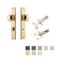 Iver Paddington Door Knob on Rectangular Backplate Privacy Kit with Turn - Available in Various Finishes