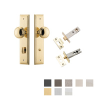 Iver Paddington Door Knob on Stepped Backplate Privacy Kit with Turn - Available in Various Finishes