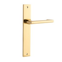 Iver Baltimore Return Lever Rectangle Backplate Passage Polished Brass 10348