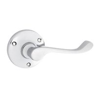 Tradco Victorian Door Lever Handle on Round Rose Chrome Plated 1044