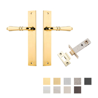 Iver Sarlat Door Lever Handle on Rectangular Backplate Passage Kit - Available in Various Finishes