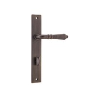 Iver Sarlat Lever on Rectangular Backplate Privacy Signature Brass 10700P85