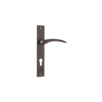 Iver Oxford Lever on Rectangular Backplate Euro 85mm Signature Brass 10704E85