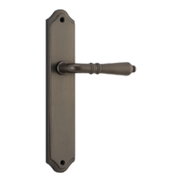 Iver Sarlat Lever Handle on Shouldered Backplate Passage Signature Brass 10712