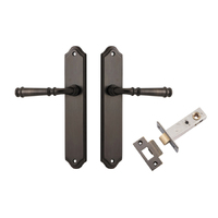 Iver Verona Door Lever Handle on Shouldered Backplate Passage Kit Signature Brass 10718KPASS60