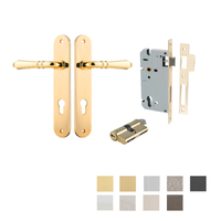 Iver Sarlat Door Lever Handle on Oval Backplate Entrance Kit Key/Key - Available in Various Finishes