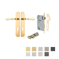 Iver Sarlat Door Lever Handle on Oval Backplate Entrance Kit Key/Thumb
