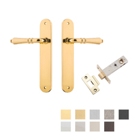 Iver Sarlat Door Lever Handle on Oval Backplate Passage Kit - Available in Various Finishes