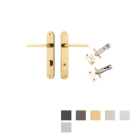 Iver Baltimore Door Lever on Oval Backplate Privacy Kit with Turn - Available in Various Finishes