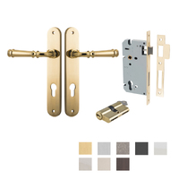 Iver Verona Door Lever Handle on Oval Backplate Entrance Kit Key/Key - Available in Various Finishes