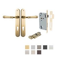 Iver Verona Door Lever Handle on Oval Backplate Entrance Kit Key/Thumb - Available in Various Finishes