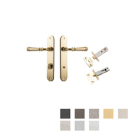 Iver Verona Door Lever on Oval Backplate Privacy Kit with Turn - Available in Various Finishes
