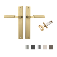 Iver Brunswick Door Lever Handle on Rectangular Backplate Passage Kit