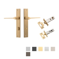 Iver Como Door Lever Handle on Rectangular Backplate Privacy Kit - Available in Various Finishes