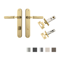 Iver Brunswick Door Lever Handle on Oval Backplate Privacy Kit - Available in Various Finishes