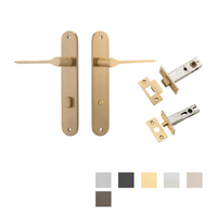 Iver Como Door Lever Handle on Oval Backplate Privacy Kit - Available in Various Finishes