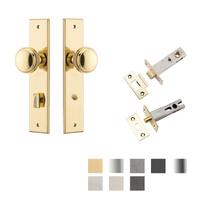 Iver Paddington Door Knob on Chamfered Backplate Privacy Kit - Available in Various Finishes
