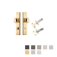 Iver Cambridge Door Knob on Stepped Backplate Privacy Kit with Turn - Available in Various Finishes