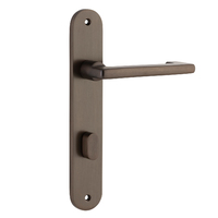 Iver Baltimore Return Lever on Oval Backplate Privacy Signature Brass 10852P85