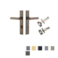 Iver Osaka Door Lever on Rectangular Backplate Privacy Kit with Turn - Available in Various Finishes