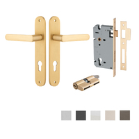 Iver Osaka Door Lever Handle on Oval Backplate Entrance Kit Key/Key - Available in Various Finishes