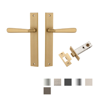 Iver Copenhagen Door Lever Handle on Rectangular Backplate Passage Kit