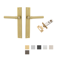 Iver Helsinki Door Lever Handle on Rectangular Backplate Passage Kit - Available in Various Finishes