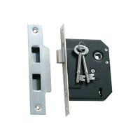 Tradco 1133SC 3 Lever Mortice Lock Satin Chrome 57mm