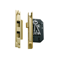 Tradco 1138PB 3 Lever Rebated Lock Polished Brass 44mm
