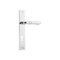 Iver Sarlat Lever on Rectangular Backplate Euro 85mm Chrome Plated 11700E85