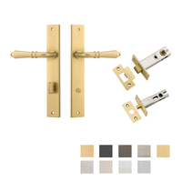 Iver Sarlat Door Lever on Rectangular Backplate Privacy Kit with Turn - Available in Various Finishes and Sizes