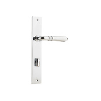 Iver Sarlat Lever on Rectangular Backplate Privacy 85mm Chrome Plated 11700P85