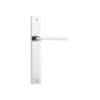 Iver Baltimore Lever Handle on Rectangular Backplate Passage Chrome Plated 11702