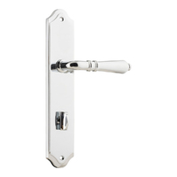 Iver Sarlat Lever Handle on Shouldered Backplate Privacy Chrome Plated 11712P85