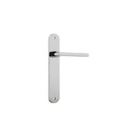 Iver Baltimore Door Lever Handle on Oval Backplate Passage Chrome Plated 11726