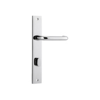 Iver Oslo Lever on Rectangular Backplate Privacy 85mm Chrome Plated 11844P85