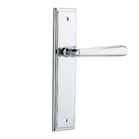 Iver Copenhagen Lever Handle on Stepped Backplate Passage Polished Chrome 11878