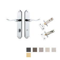 Iver Stirling Door Lever on Shouldered Backplate Privacy Kit with Turn - Available in Various Finishes