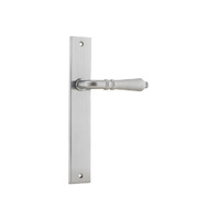 Iver Sarlat Lever Handle on Rectangular Backplate Passage Brushed Chrome 12200