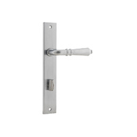 Iver Sarlat Lever on Rectangular Backplate Privacy 85mm Brushed Chrome 12200P85